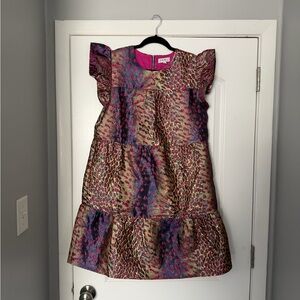 THML Multicolor Leopard Print Dress Size Large